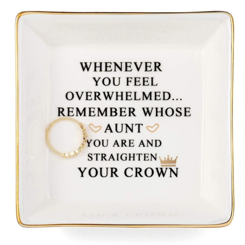 Aunt Gift - Ring Trinket Dish - Jewelry Plate